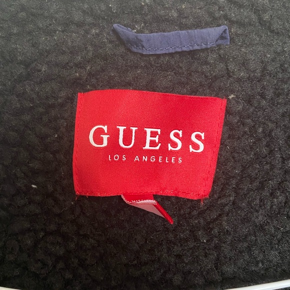 Guess Sherpa Vintage Retro Jacket Bomber Spring - Picture 4 of 5